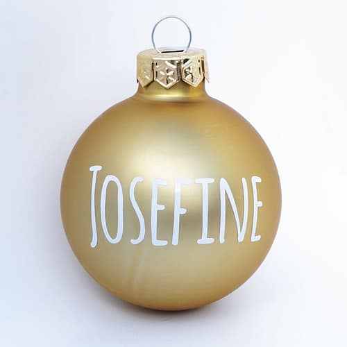 Guld personlig julekugle eget navn