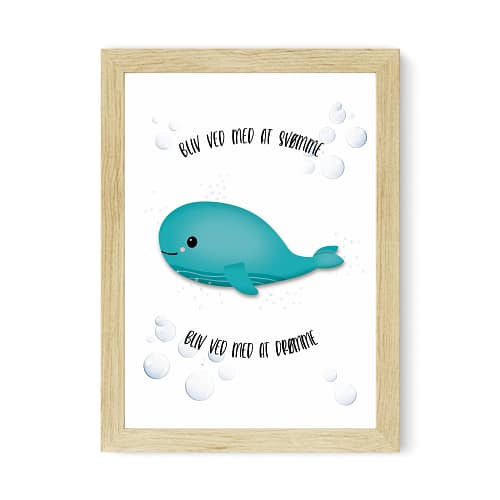 Plakat børn hval