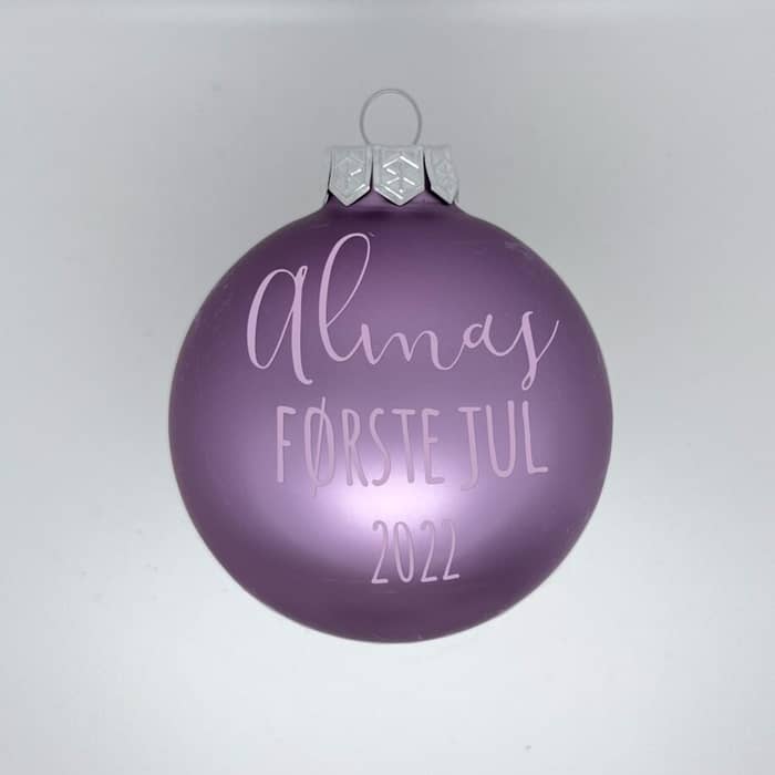 Personlig julekugle babys første jul barselsgave dåbsgave adventsgave