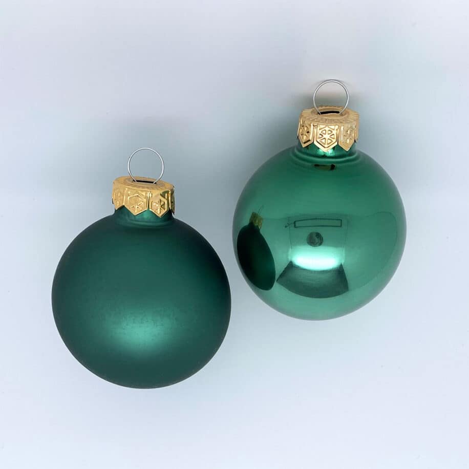 Grøn julekugle i glas med navn (5,7 cm) - Billede 2